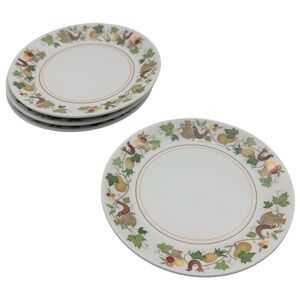 Noritake Progression China Japan Homecoming‎ 9002 Chicken Rooster 4 small plates